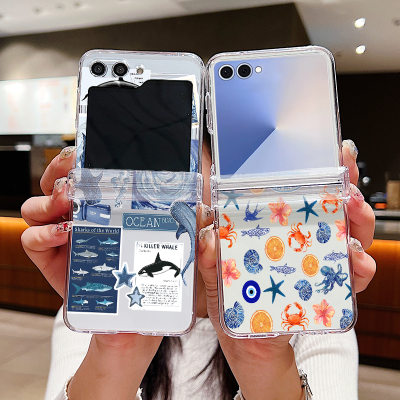 Phone Cases Z Fold 4 - Shark Star Patterned Phone Case For