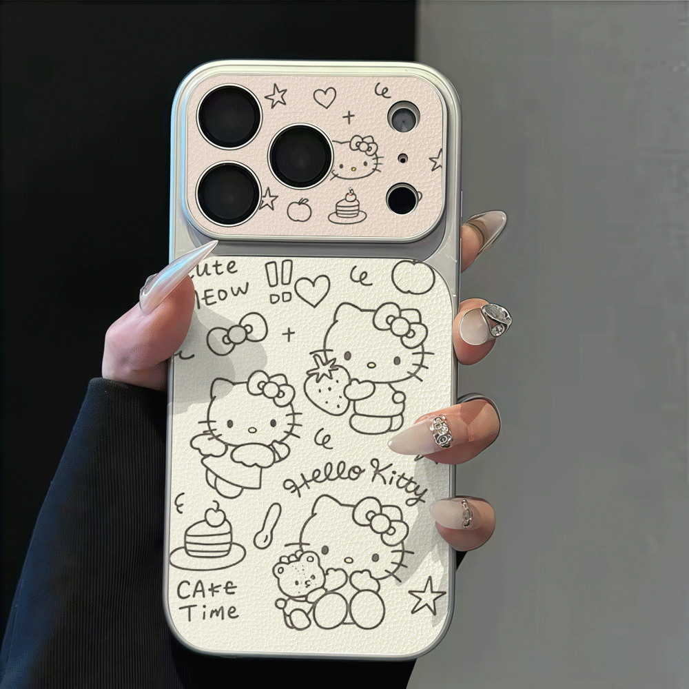 Phone Cases Drawing - Doodle Line Art Hello Kitty Phone