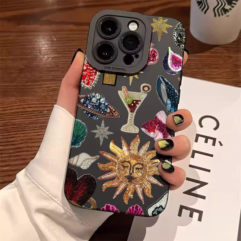 Phone Cases Arc - Fashion Black Collage Pattern Eye Design