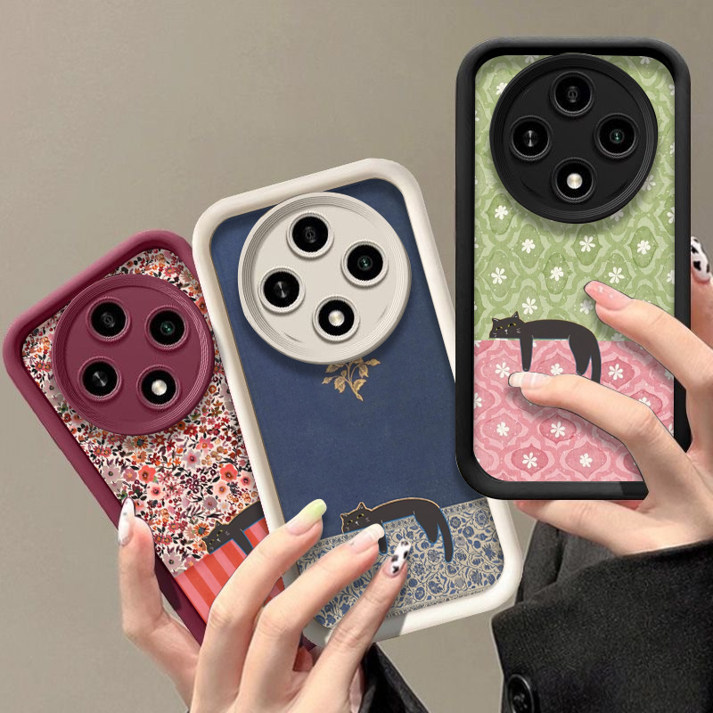 Phone Cases Drawing - Artistic Cute Black Cat Striped Pattern