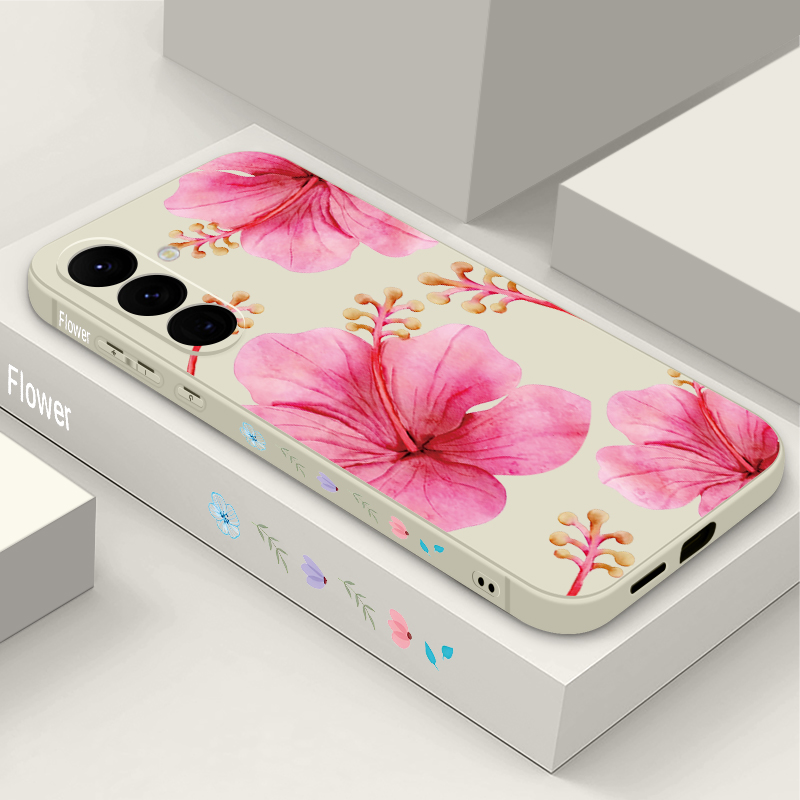 Phone Cases Samsung S25 Fe - Lily Hibiscus Flower Print Phone Case