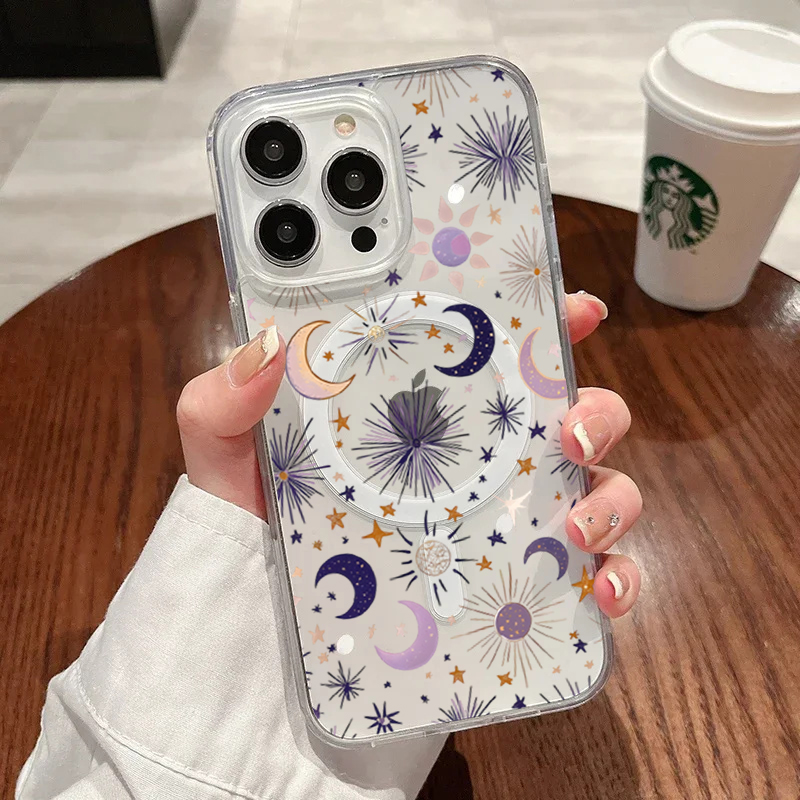 Phone Cases Magsafe - Romantic Sun Moon Stars Phone Case