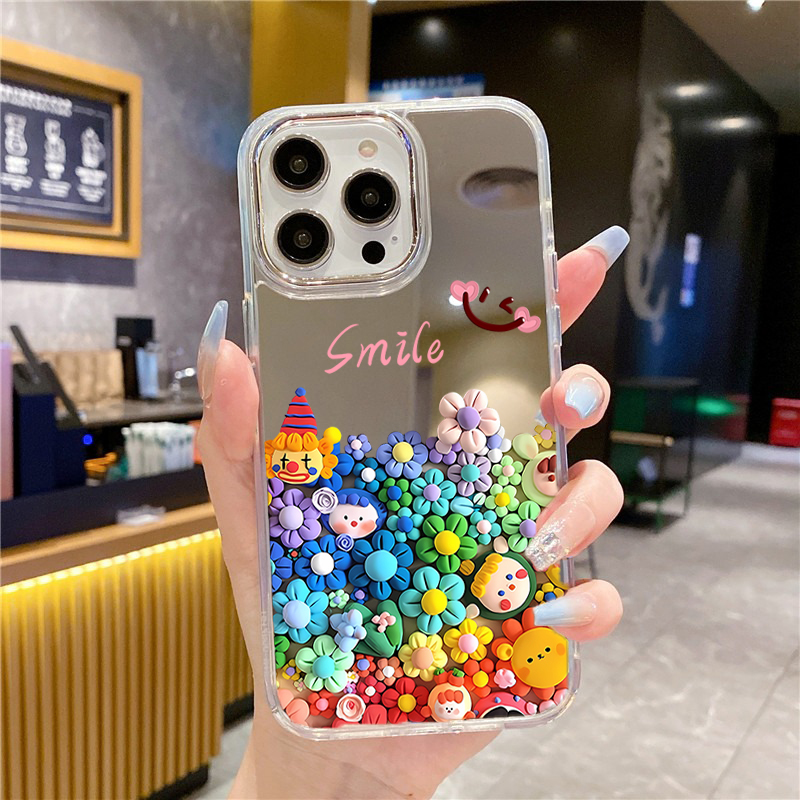 Cute Flower Makeup Mirror Phon - Phone Cases Aesthetic reseña y precio