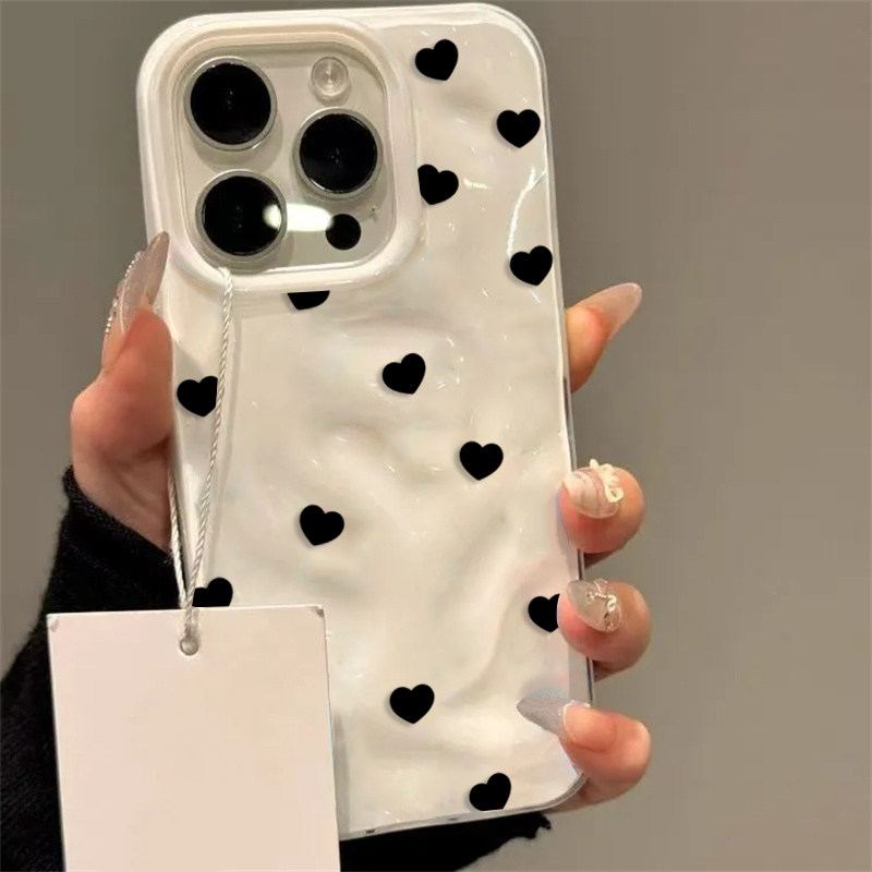 Aesthetic Cute Black Heart Sho - Phone Cases Aesthetic reseña y precio