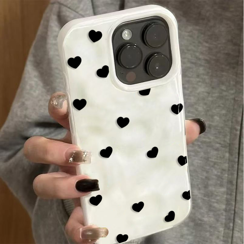 Aesthetic Cute Black Heart Sho - Phone Cases Aesthetic reseña y precio