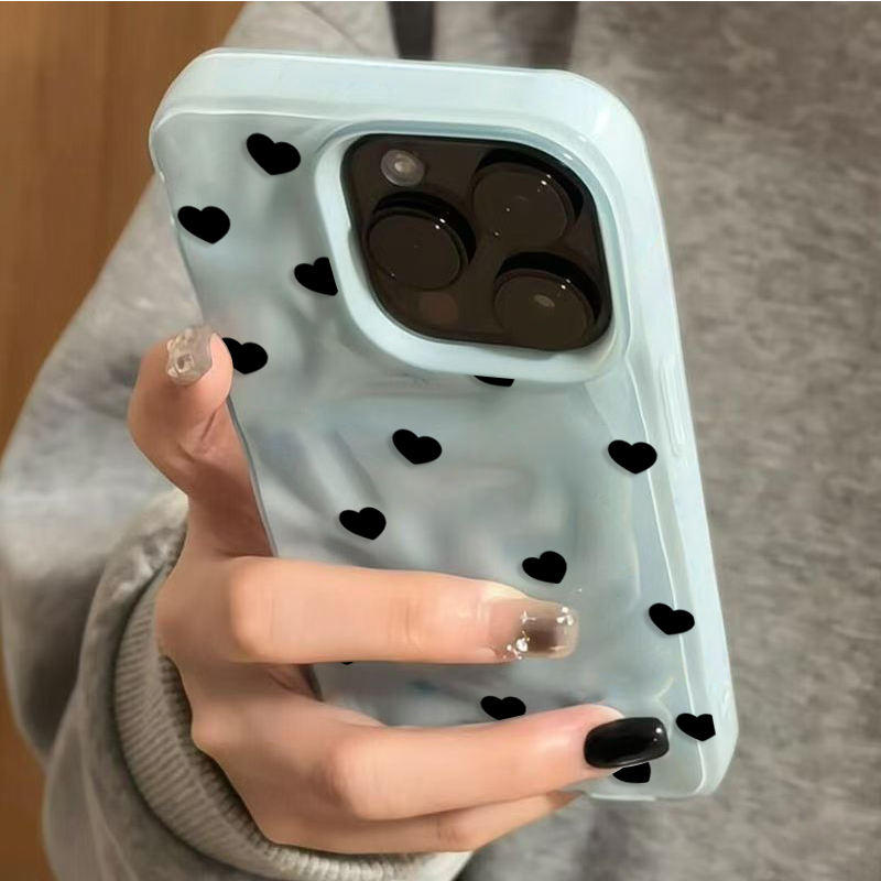 Aesthetic Cute Black Heart Sho - Phone Cases Aesthetic reseña y precio