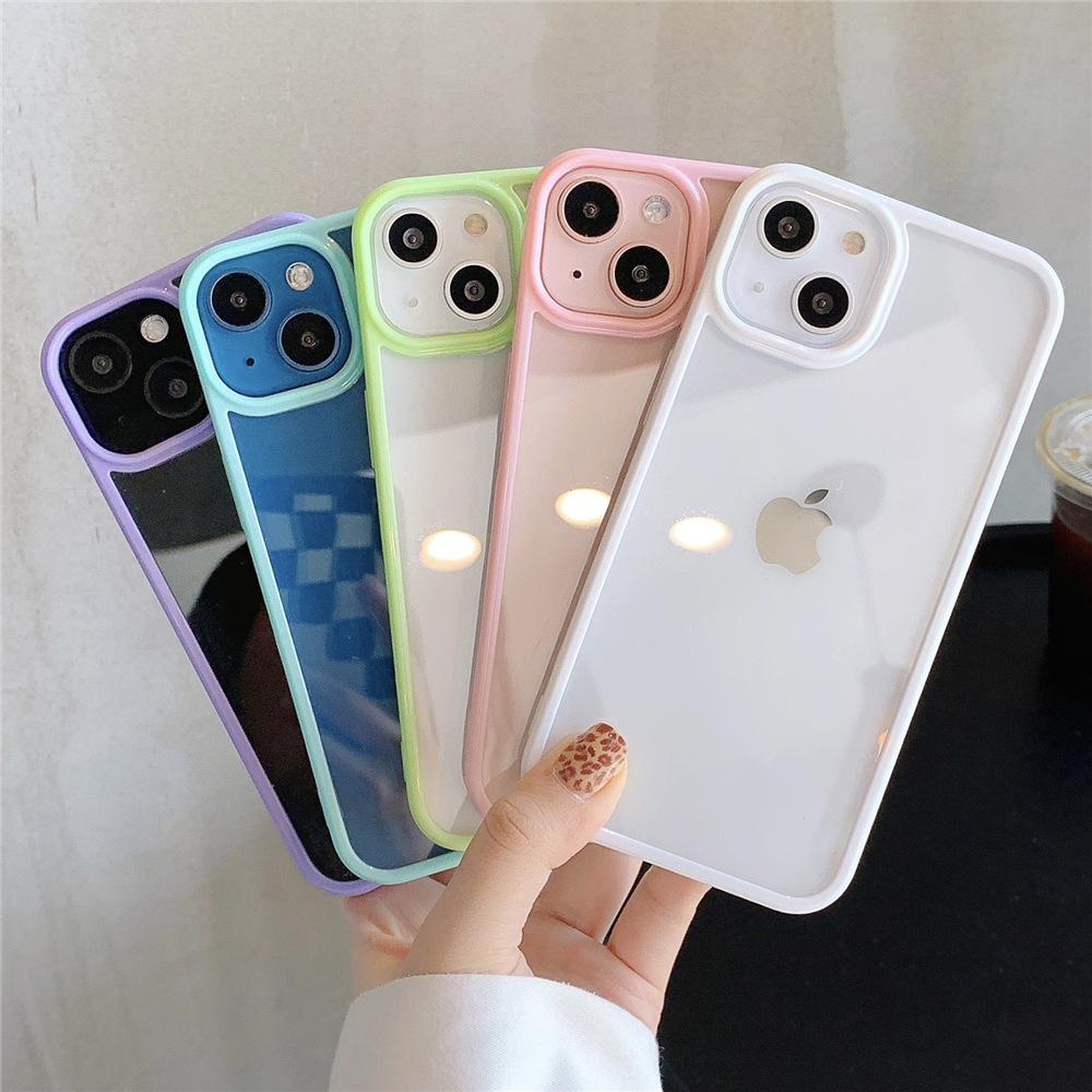 Candy Colored Acrylic Transpar - Phone Cases Burga reseña y precio