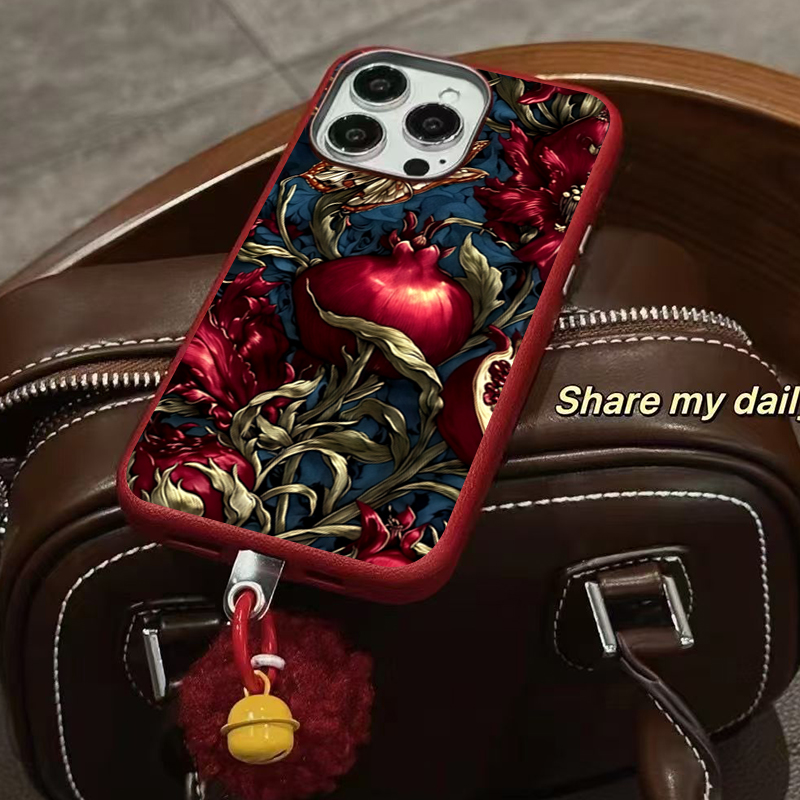 Vintage Pomegranate TPU Art Ph - Phone Cases Aesthetic reseña y precio