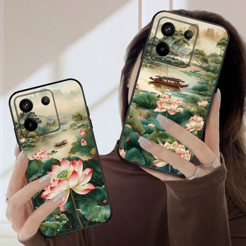 Ship and Red Lotus For Redmi N - Phone Cases India reseña y precio