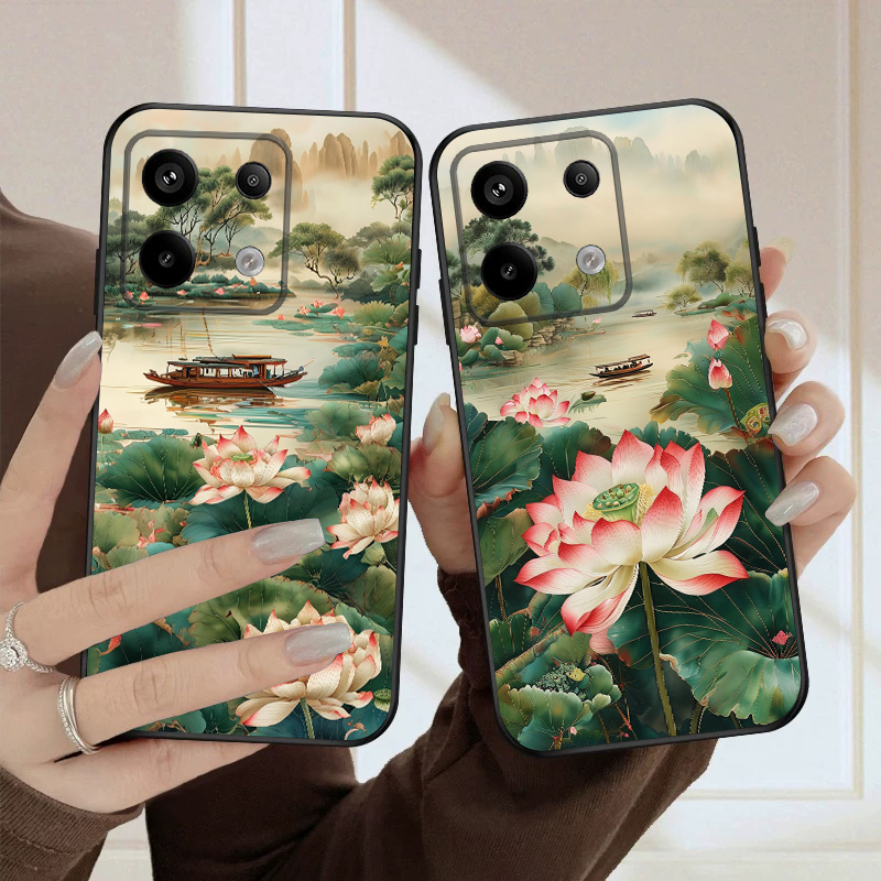 Ship and Red Lotus For Redmi N - Phone Cases India reseña y precio