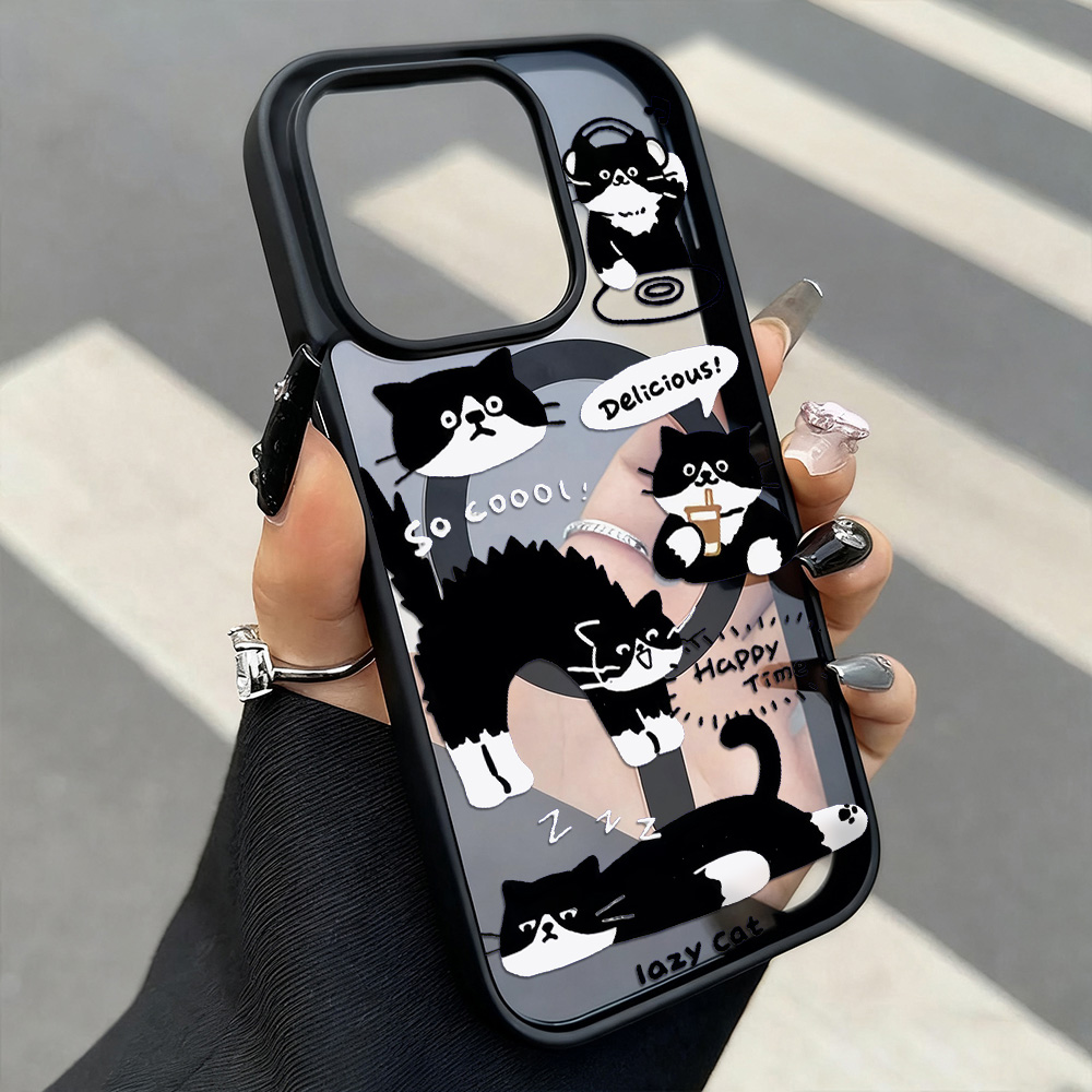 Funny Black Cat Wireless Charg - Phone Cases Magsafe reseña y precio