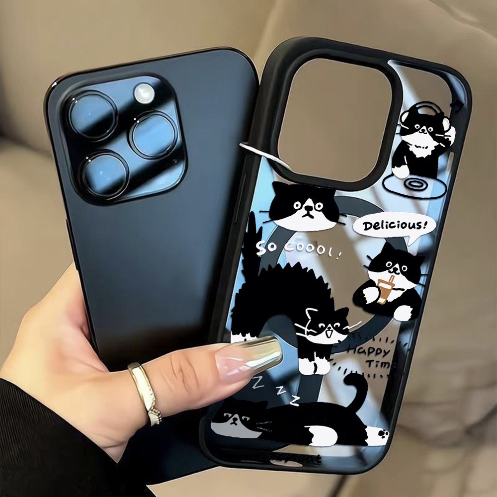 Funny Black Cat Wireless Charg - Phone Cases Magsafe reseña y precio