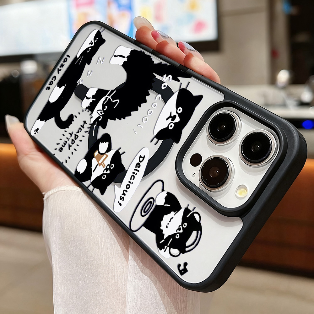 Funny Black Cat Wireless Charg - Phone Cases Magsafe reseña y precio