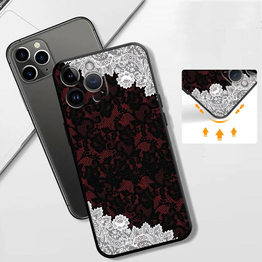Black And Red Sexy Lace Phone  - Phone Cases Xs Iphone reseña y precio