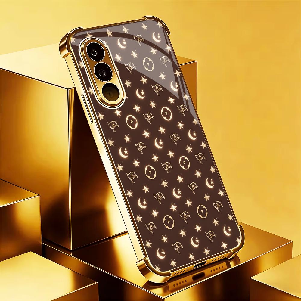 High-end Luxury Brown & Gold p - Phone Cases Quad Lock reseña y precio