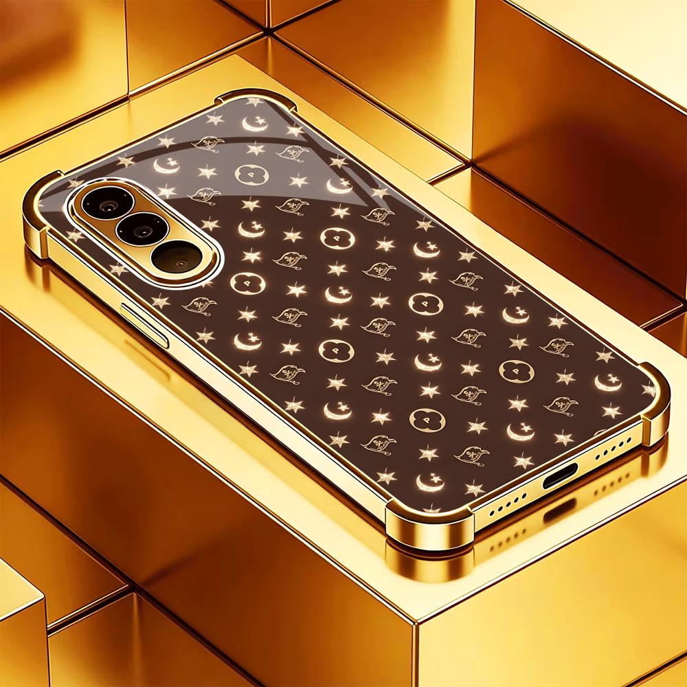 High-end Luxury Brown & Gold p - Phone Cases Quad Lock reseña y precio
