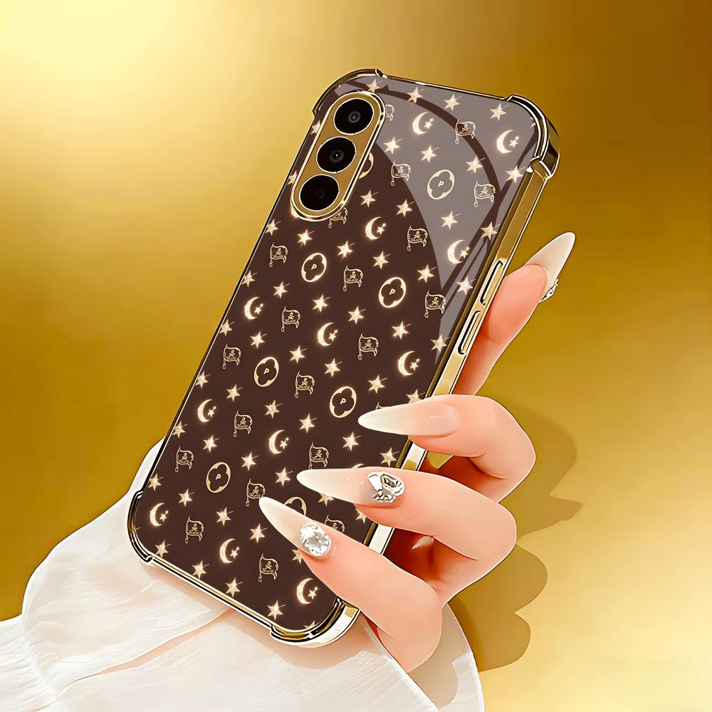 High-end Luxury Brown & Gold p - Phone Cases Quad Lock reseña y precio