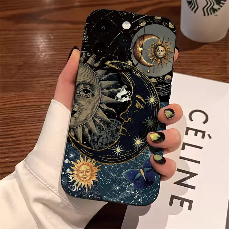 Aesthetic Sun Moon Print Phone - Phone Cases Aesthetic reseña y precio