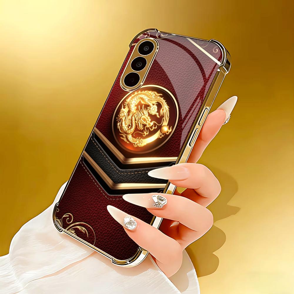 Luxurious dragon pattern phone - Phone Cases Quad Lock reseña y precio