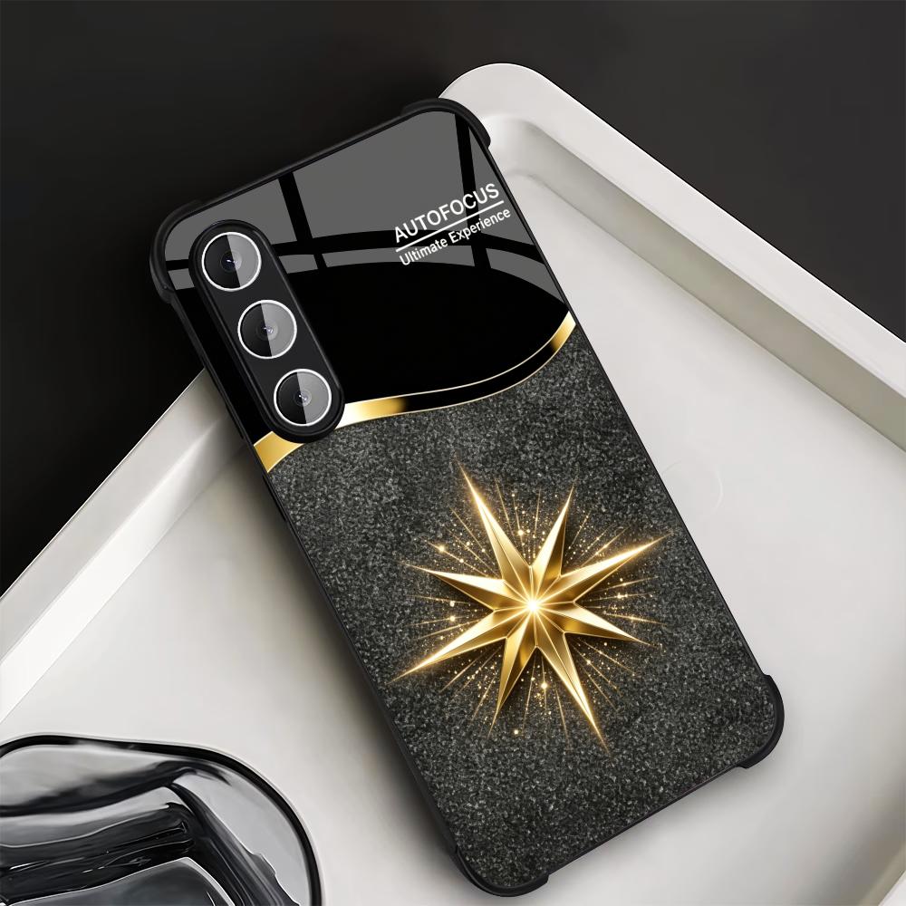 Black Shiny Gold Star phone ca - Phone Cases Quad Lock reseña y precio