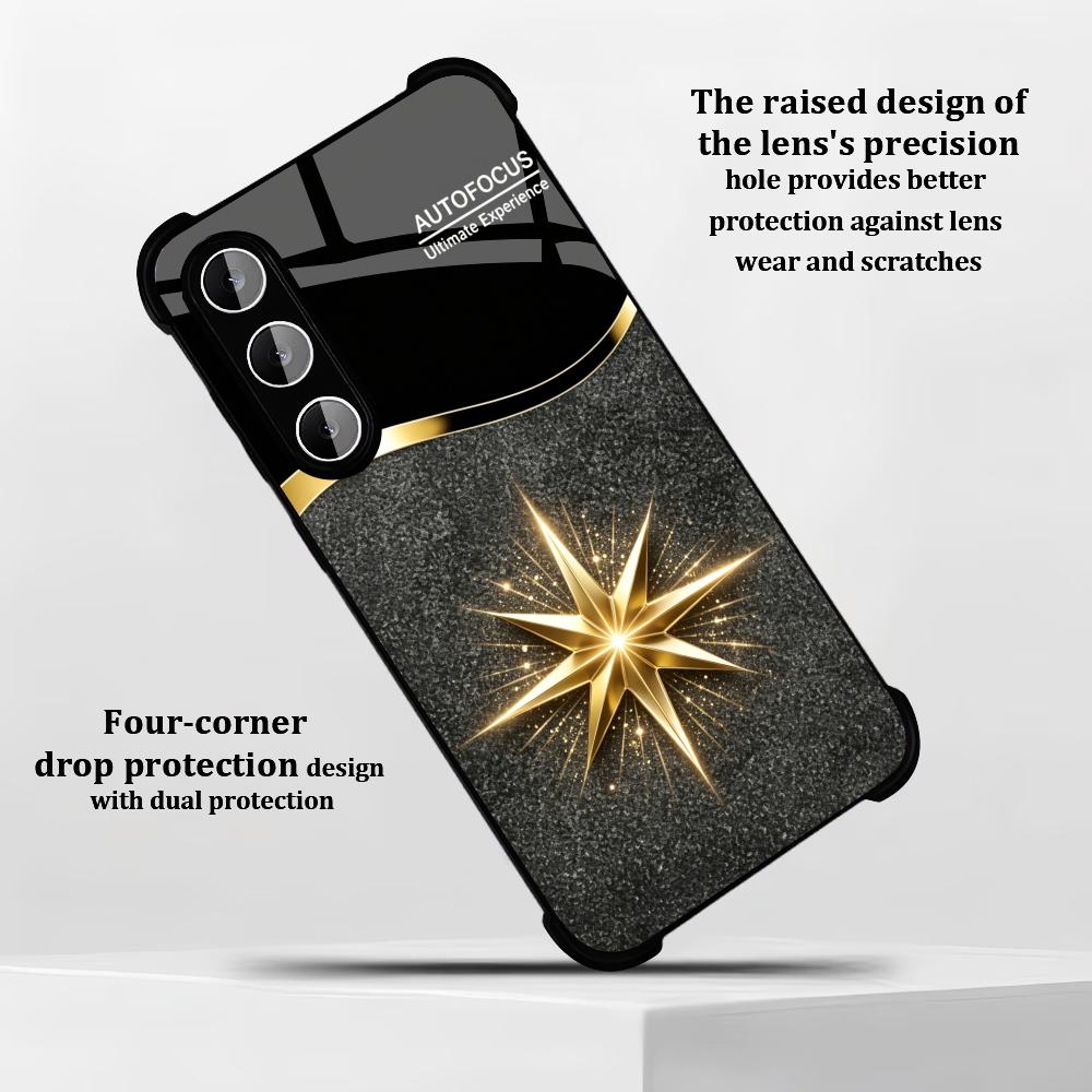 Black Shiny Gold Star phone ca - Phone Cases Quad Lock reseña y precio