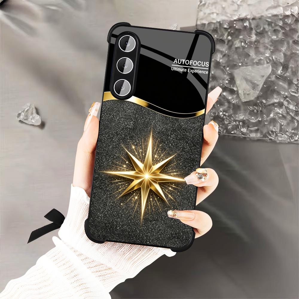 Black Shiny Gold Star phone ca - Phone Cases Quad Lock reseña y precio