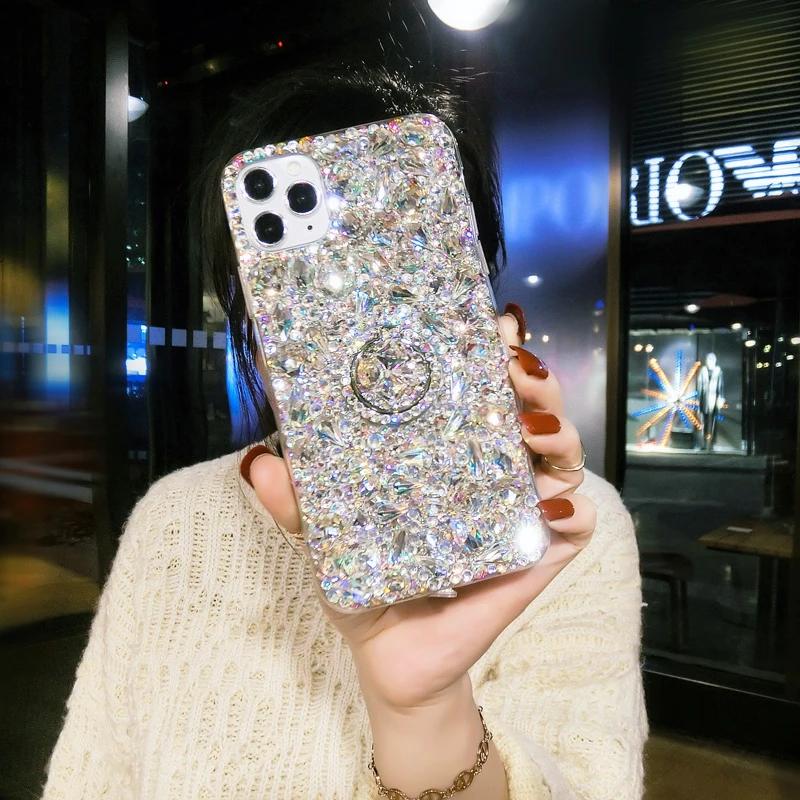 Luxury Fashion Rhinestone Colo - Phone Cases Burga reseña y precio