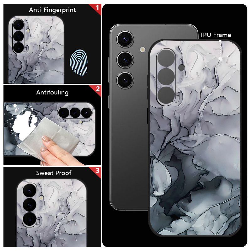 Colorful Marble Case For Samsu - Phone Cases Burga reseña y precio
