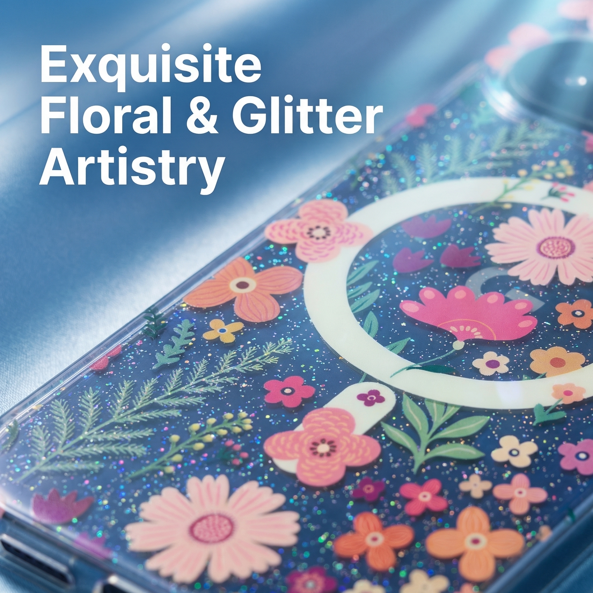Luxury Spring Clear Glitter Pr - Phone Cases Aesthetic reseña y precio