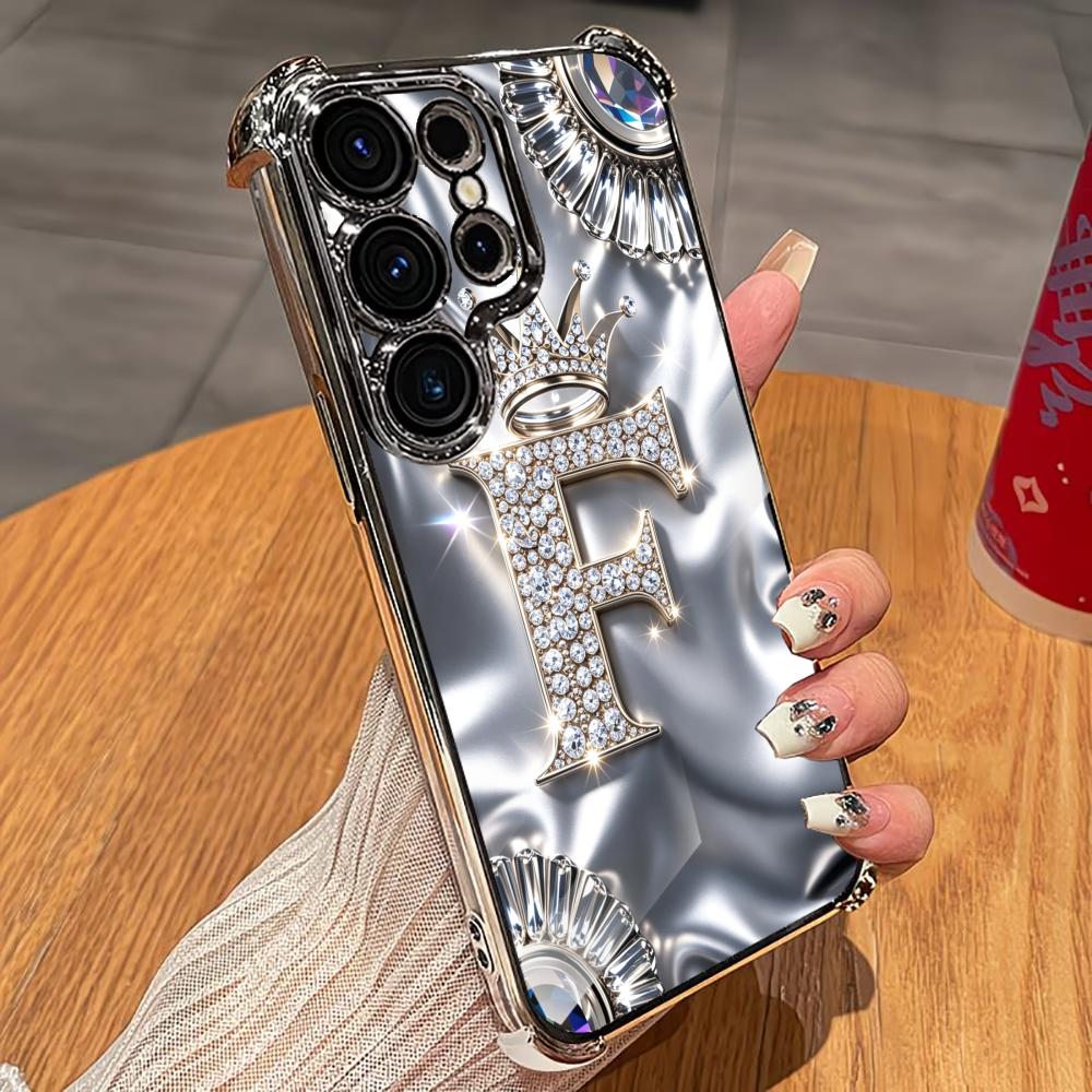 Luxury Diamond Letter F phone  - Phone Cases Quad Lock reseña y precio