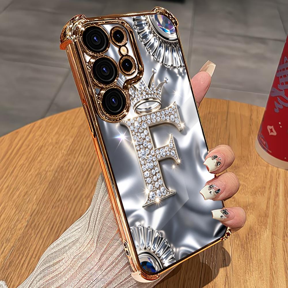 Luxury Diamond Letter F phone  - Phone Cases Quad Lock reseña y precio