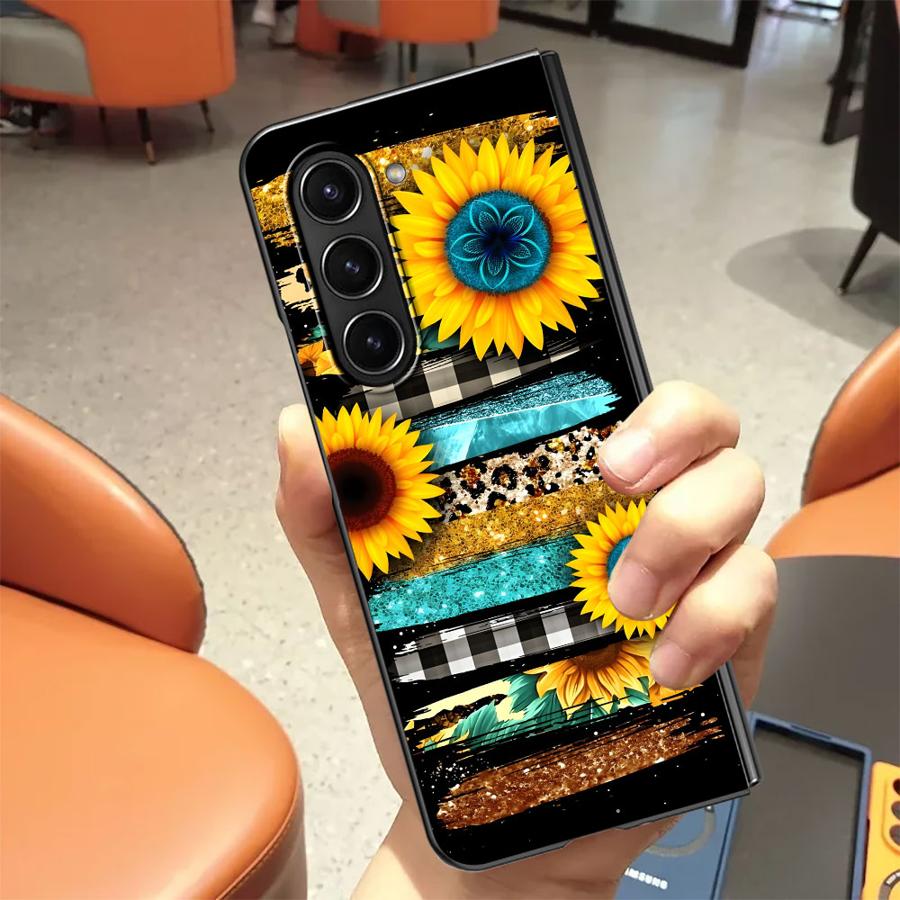 Zebra Striped Sunflower Back P - Phone Cases Z Fold 4 reseña y precio