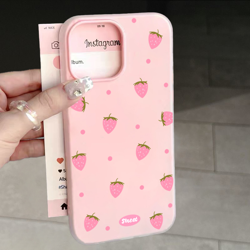 Sweet Pink Strawberry Pattern  - Phone Cases Xs Iphone reseña y precio