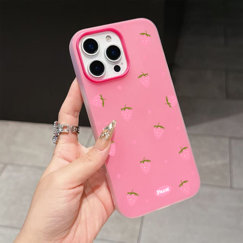 Sweet Pink Strawberry Pattern  - Phone Cases Xs Iphone reseña y precio