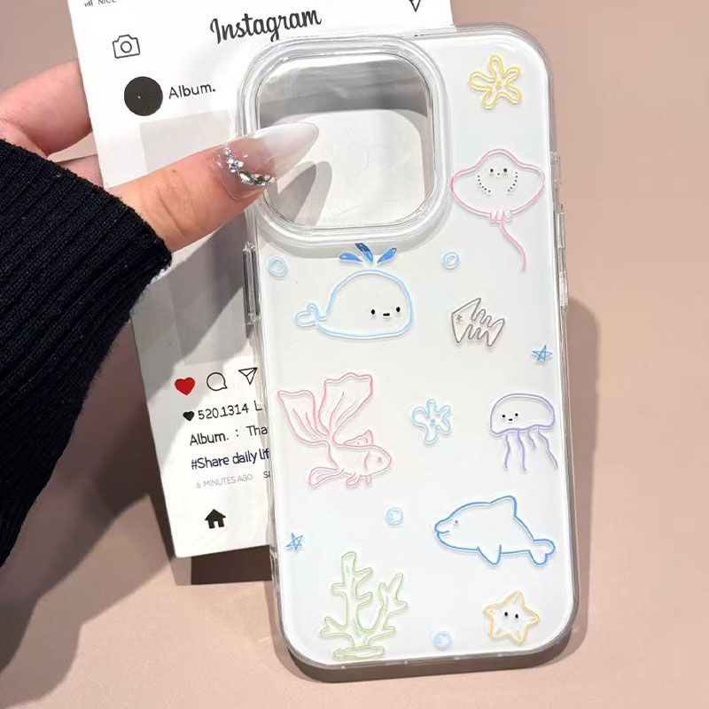 Line Drawings Of Small Seabed  - Phone Cases Drawing reseña y precio