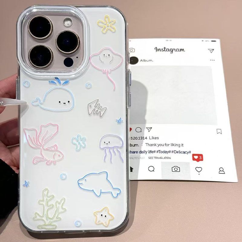 Line Drawings Of Small Seabed  - Phone Cases Drawing reseña y precio