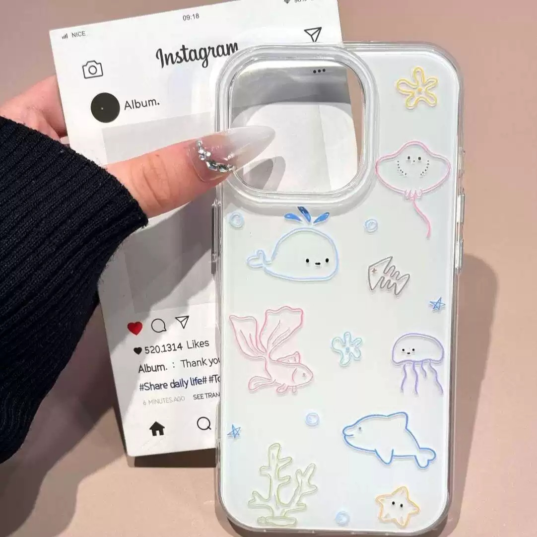 Line Drawings Of Small Seabed  - Phone Cases Drawing reseña y precio