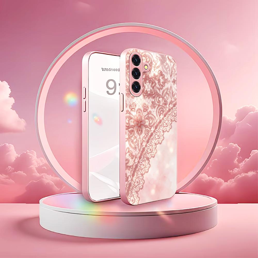 Exquisite Pink lace pattern ph - Phone Cases Quad Lock reseña y precio