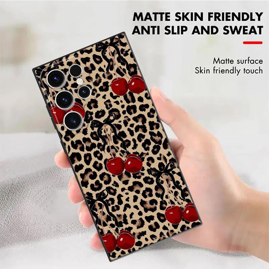 Leopard Cherry Funda Phone Cov - Phone Cases Samsung S25 Fe reseña y precio