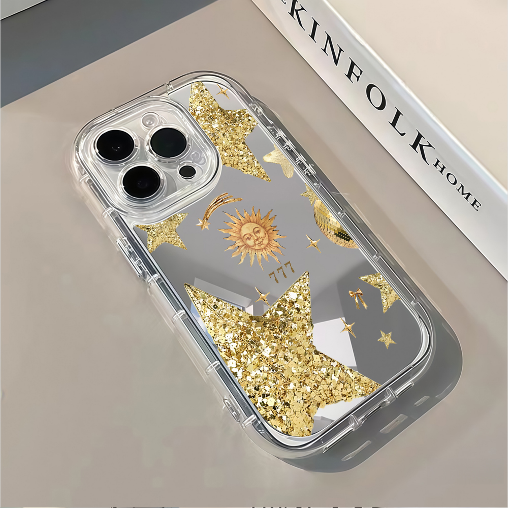 Celestial Gold Glitter Mirror  - Phone Cases Xs Iphone reseña y precio