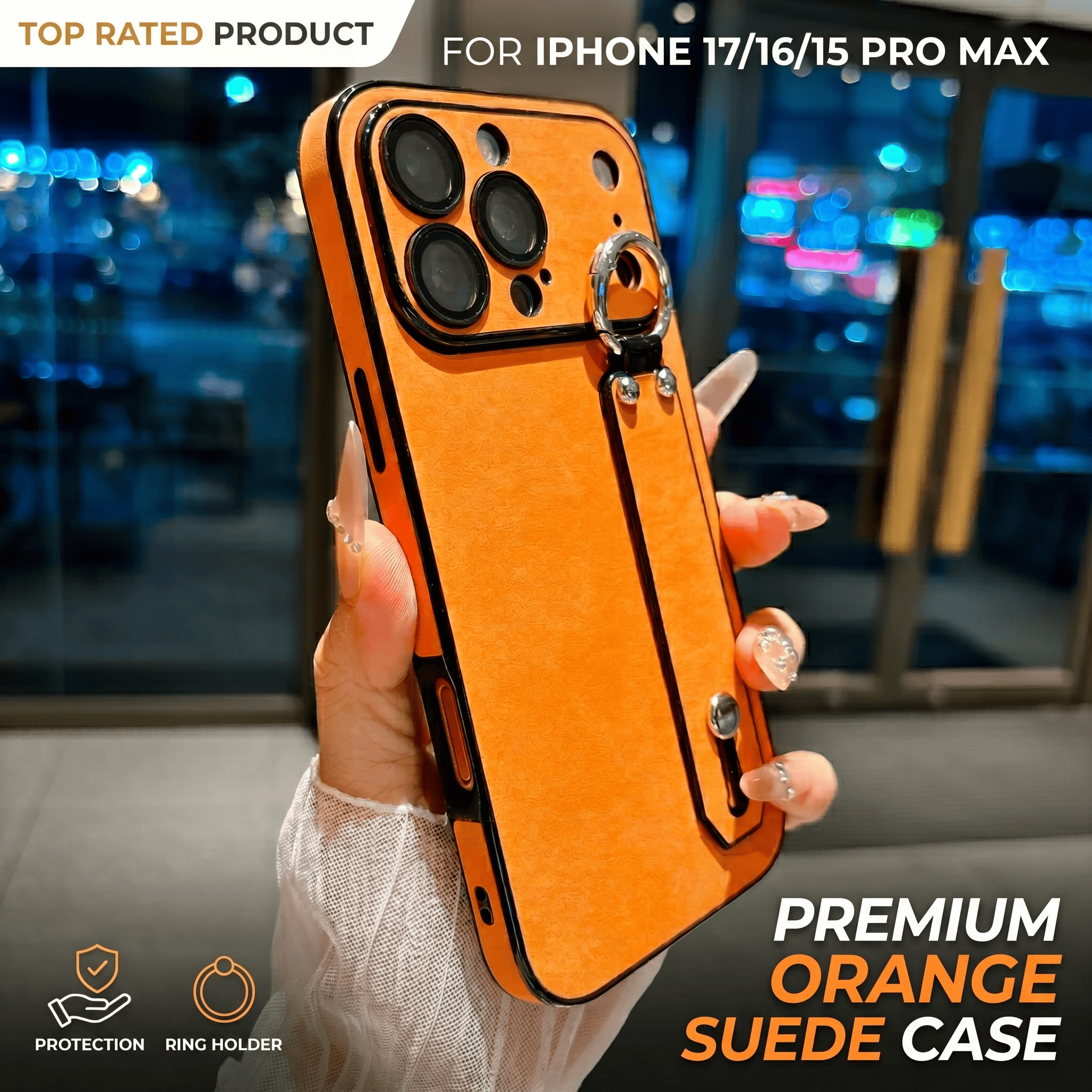 Suede Leather Wrist Strap Hold - Phone Cases For Iphone 16 reseña y precio
