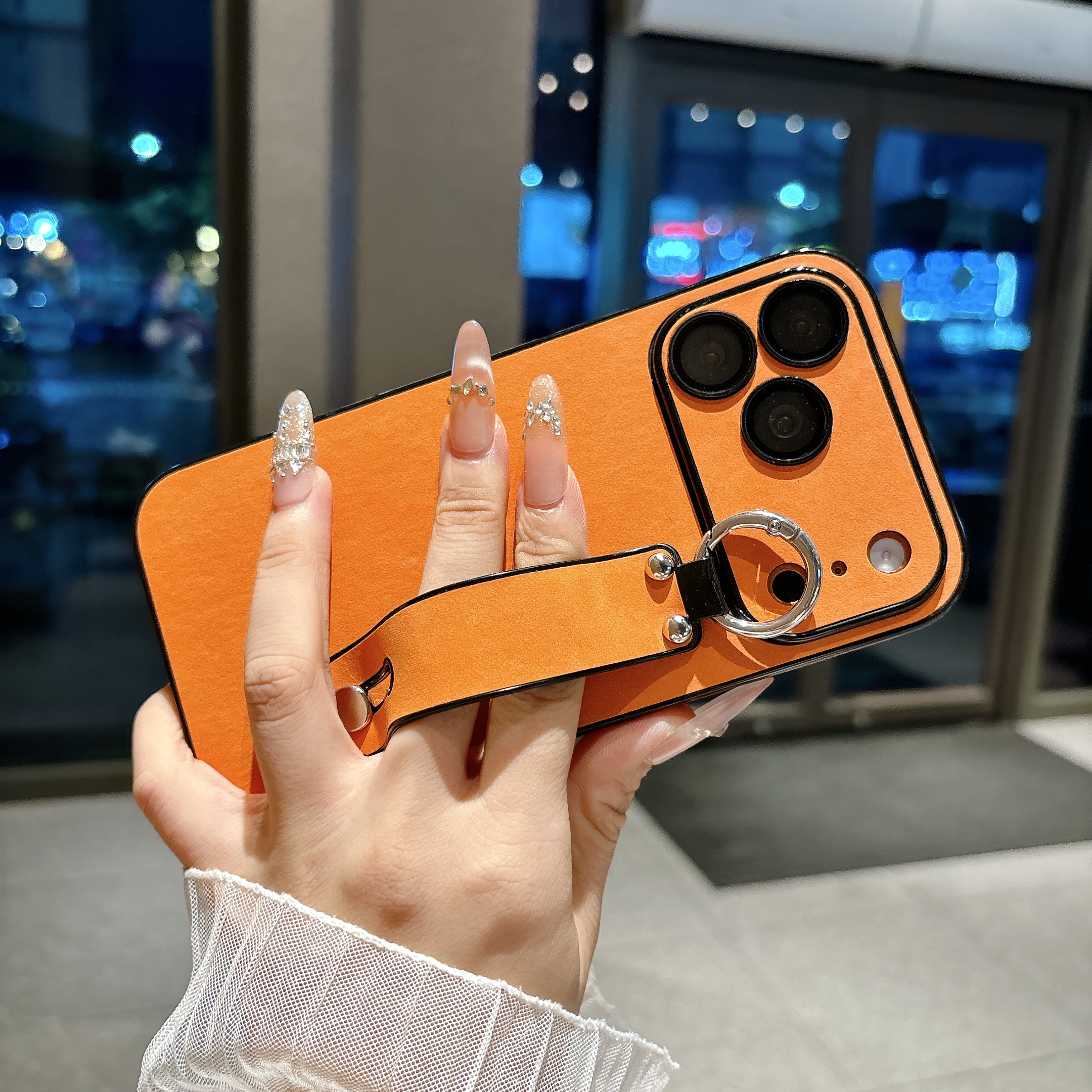 Suede Leather Wrist Strap Hold - Phone Cases For Iphone 16 reseña y precio