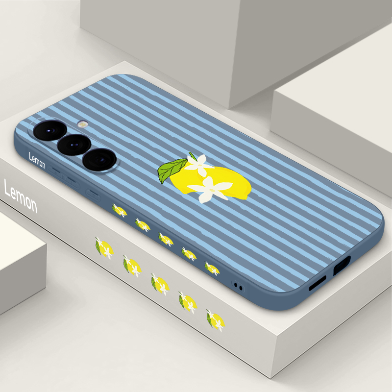 Stripe Lemon Print TPU Phone C - Phone Cases Samsung S25 Fe reseña y precio