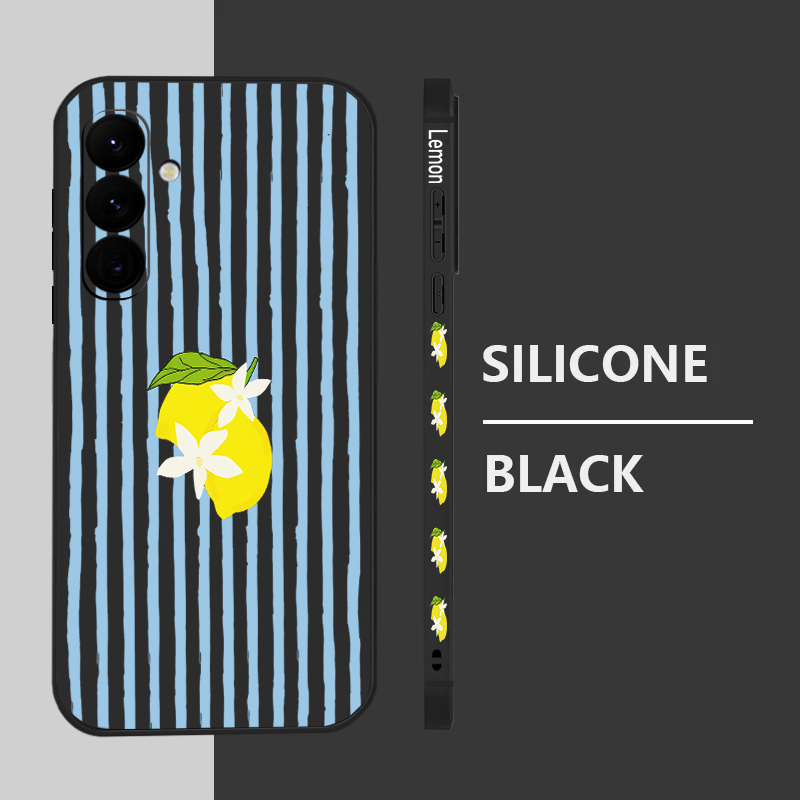 Stripe Lemon Print TPU Phone C - Phone Cases Samsung S25 Fe reseña y precio