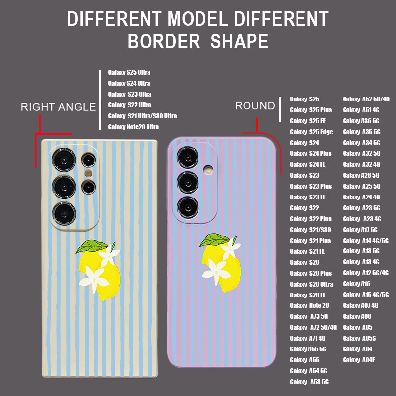 Stripe Lemon Print TPU Phone C - Phone Cases Samsung S25 Fe reseña y precio