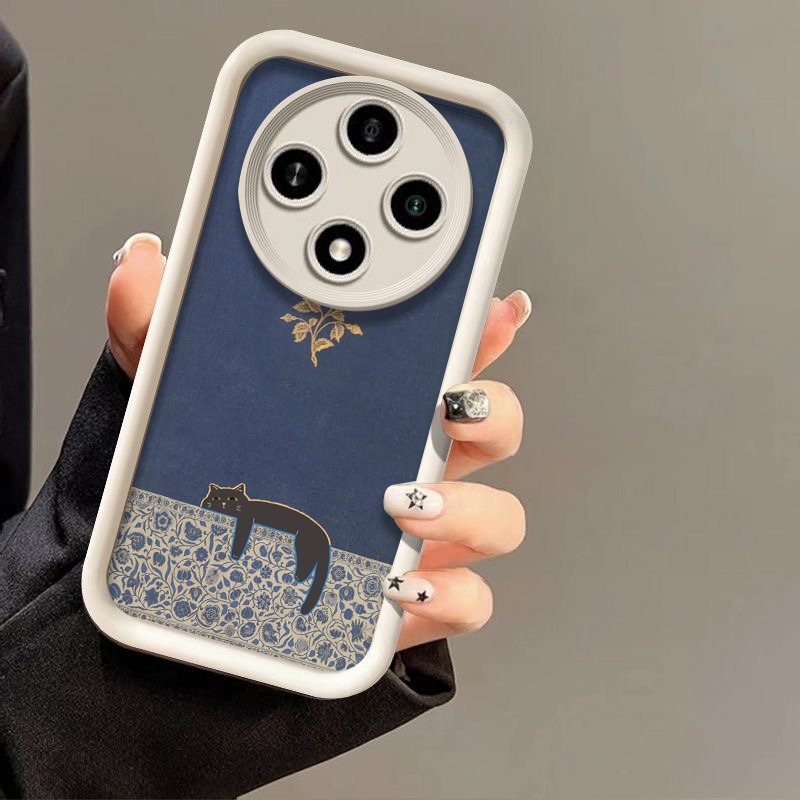 Artistic Cute Black Cat Stripe - Phone Cases Drawing reseña y precio
