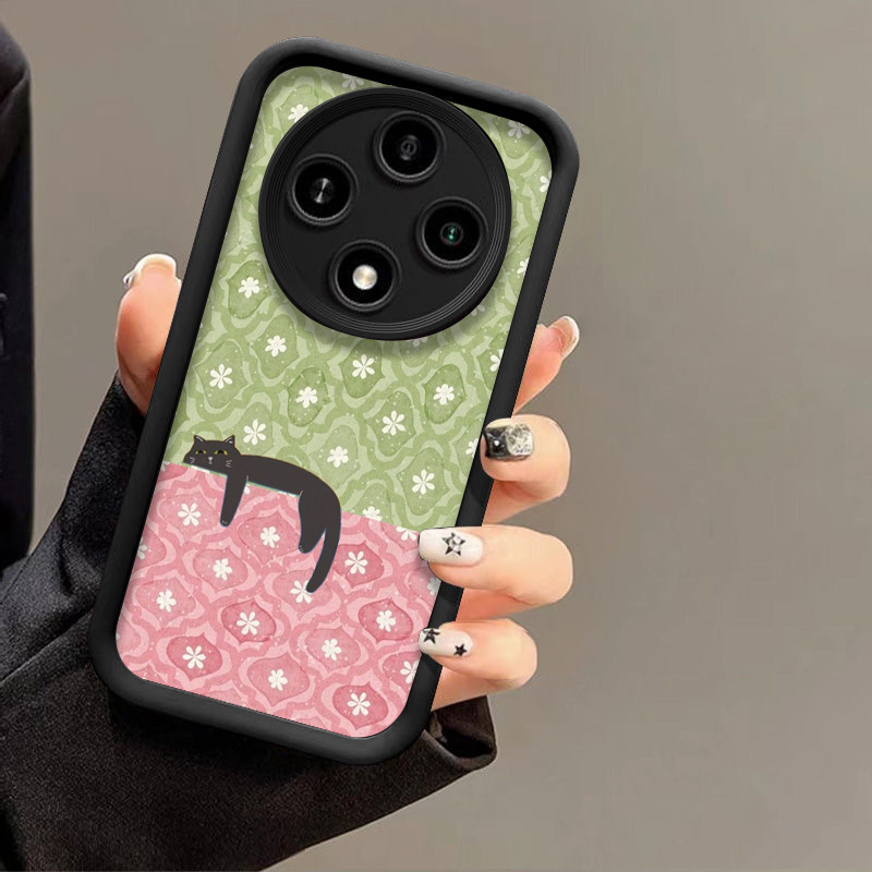 Artistic Cute Black Cat Stripe - Phone Cases Drawing reseña y precio