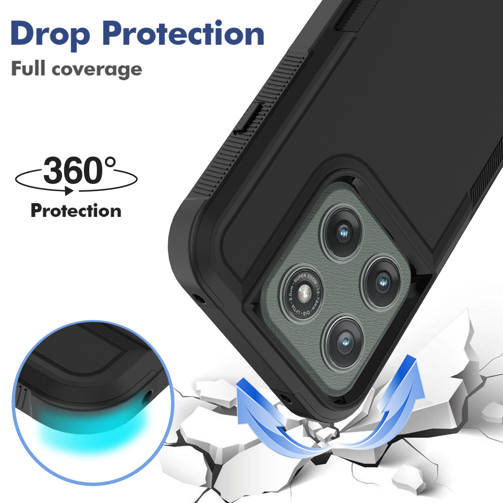 2IN1 Heavy Duty Armor Rugged P - Phone Cases Moto G 2025 reseña y precio