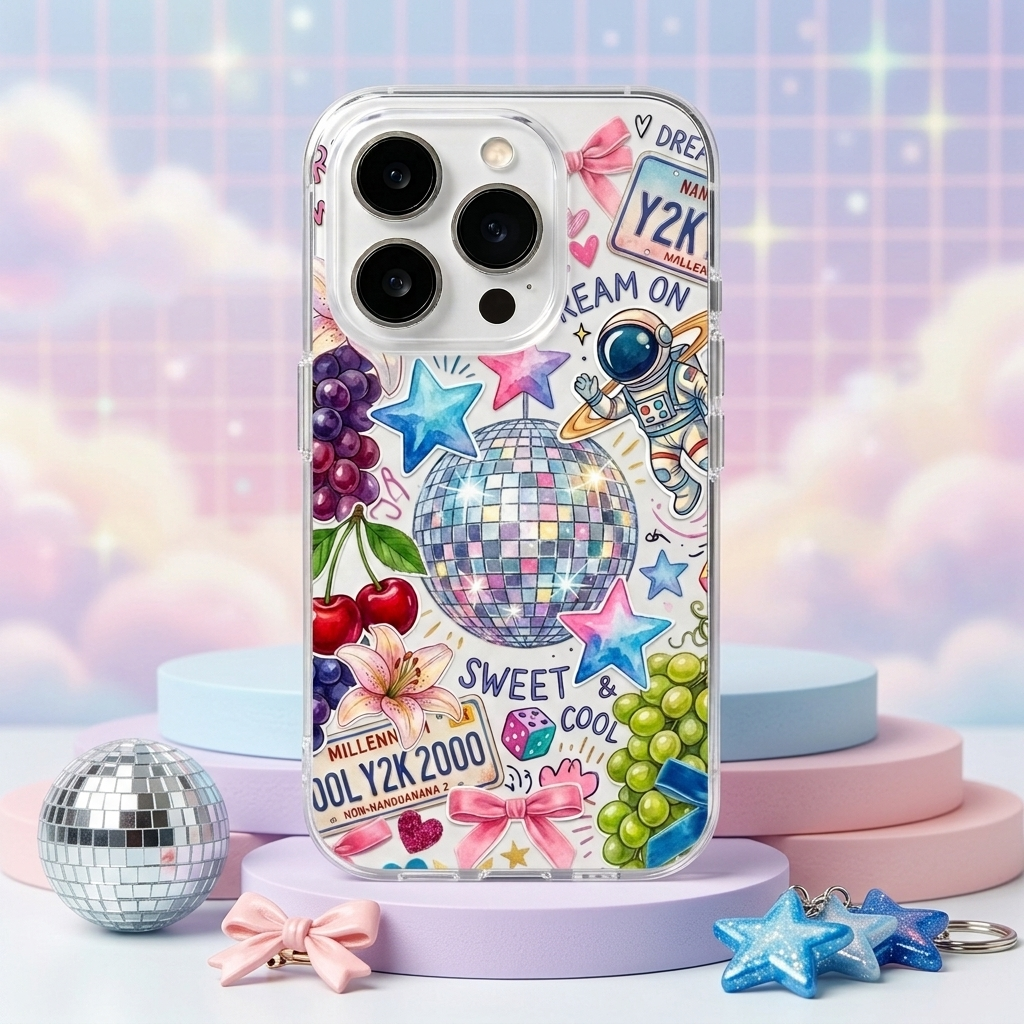 Y2K Disco Ball Sticker Print P - Phone Cases Aesthetic reseña y precio