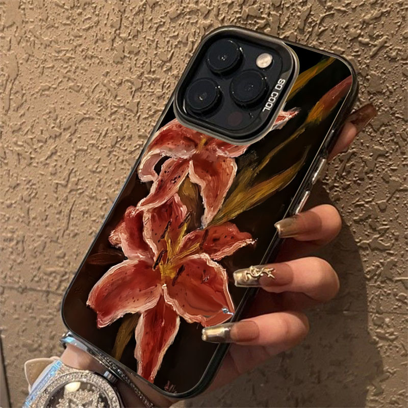 Oil Painting Lily Flower Retro - Phone Cases Drawing reseña y precio